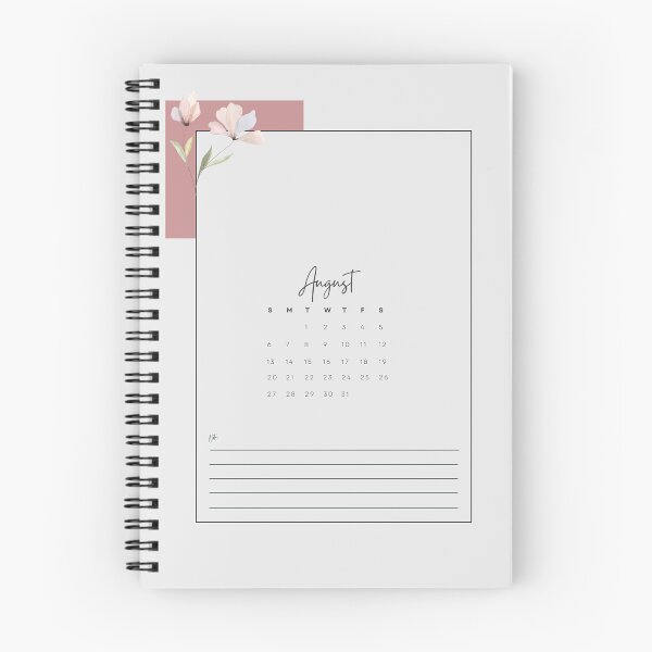 Item preview, 2023 Minimalistic Floral Aesthetic August Printable Calendar, A4 Monthly Calendar Starting on Sunday designed and sold by Levated.