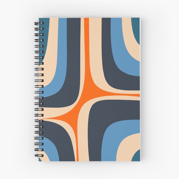 Item preview, Retro Groove Abstract Pattern Blue and Orange designed and sold by kierkegaard.