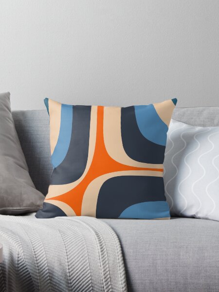 Item preview, Retro Groove Abstract Pattern Blue and Orange designed and sold by kierkegaard.