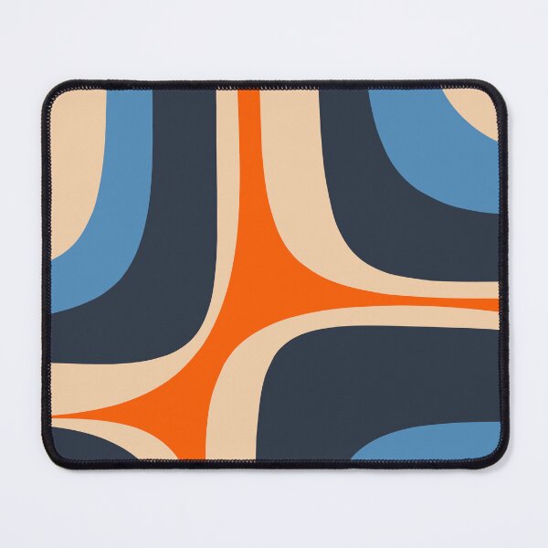 Item preview, Retro Groove Abstract Pattern Blue and Orange designed and sold by kierkegaard.