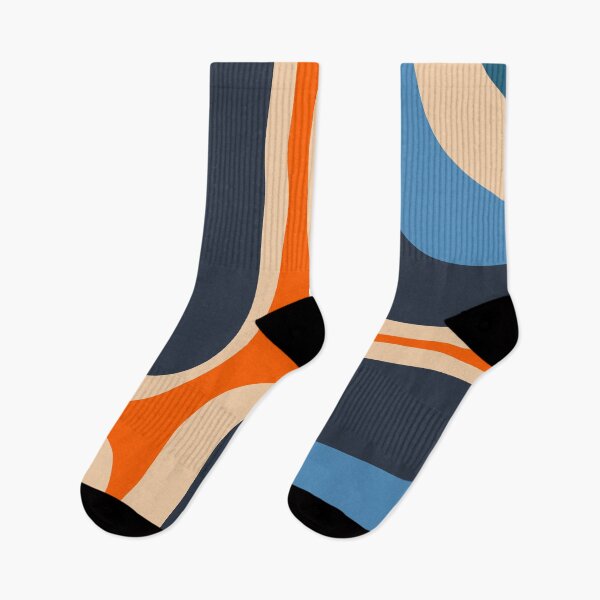 Item preview, Retro Groove Abstract Pattern Blue and Orange designed and sold by kierkegaard.