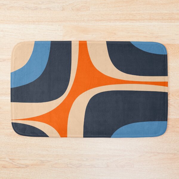 Item preview, Retro Groove Abstract Pattern Blue and Orange designed and sold by kierkegaard.
