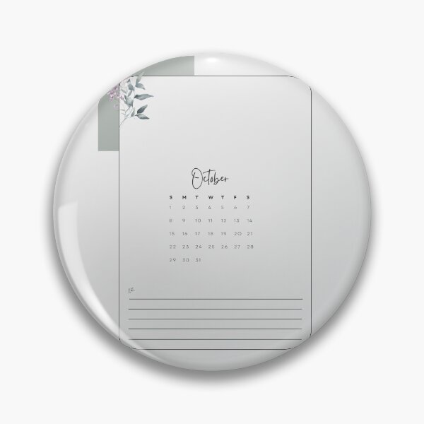 Item preview, 2023 Minimalistic Floral Aesthetic October Printable Calendar, A4 Monthly Calendar Starting on Sunday designed and sold by Levated.