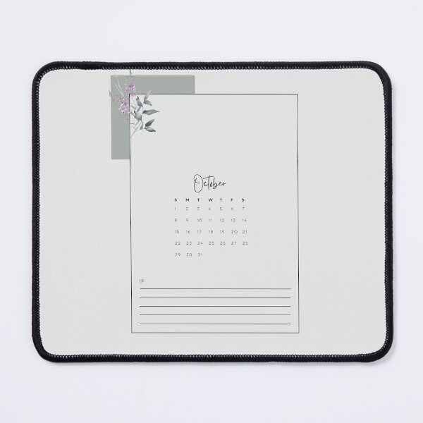 Item preview, 2023 Minimalistic Floral Aesthetic October Printable Calendar, A4 Monthly Calendar Starting on Sunday designed and sold by Levated.