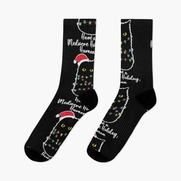 Item preview, Have A Mediocre Holiday Human Funny Christmas Cat Catmas designed and sold by TheInkElephant.