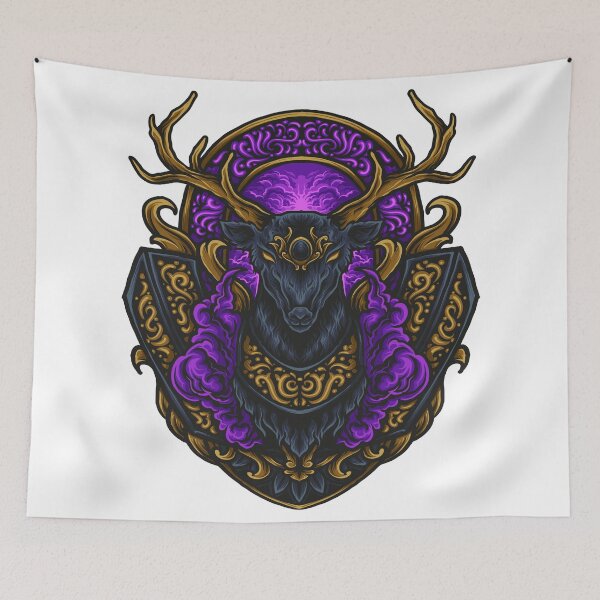 Item preview, Deer head engraving ornament designed and sold by TADYSHOP.