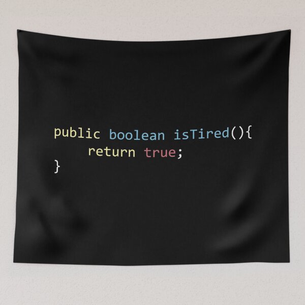 Item preview, Java Code Pun isTired() method designed and sold by Alicia-Lee.