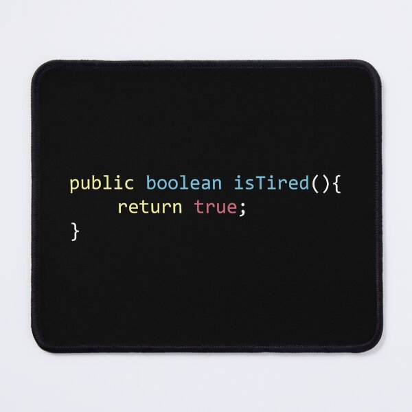 Item preview, Java Code Pun isTired() method designed and sold by Alicia-Lee.