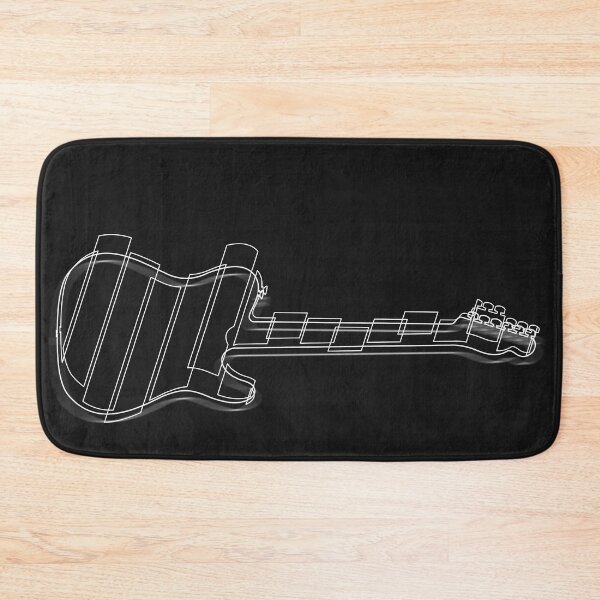 Item preview, Guitar art, white line art designed and sold by Degiab.