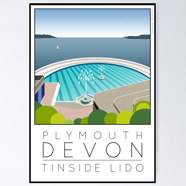 Lido Poster Plymouth Tinside Poster