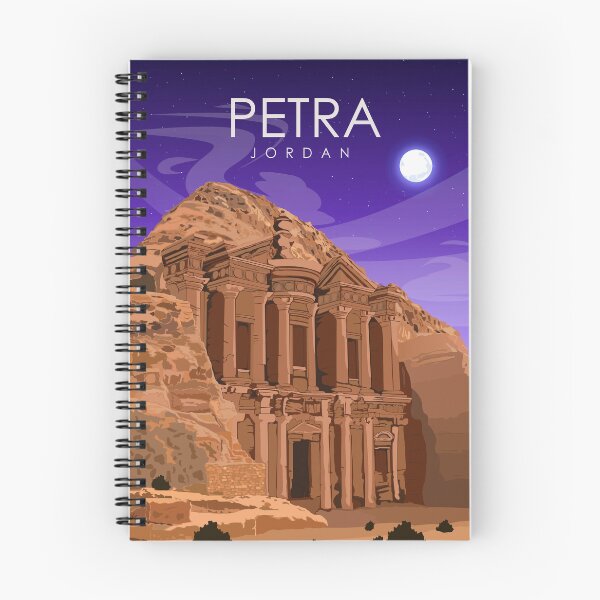 Item preview, Petra Jordan Vintage Minimal Travel Poster at Night designed and sold by Stadify.