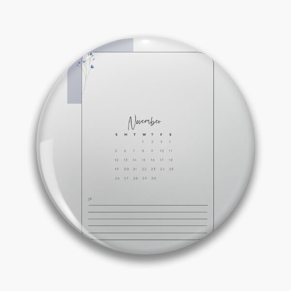 Item preview, 2023 Minimalistic Floral Aesthetic November Printable Calendar, A4 Monthly Calendar Starting on Sunday designed and sold by Levated.