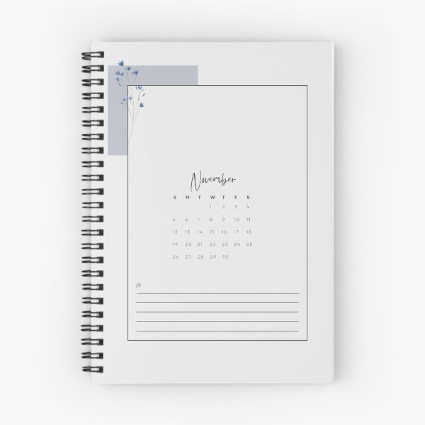 Item preview, 2023 Minimalistic Floral Aesthetic November Printable Calendar, A4 Monthly Calendar Starting on Sunday designed and sold by Levated.