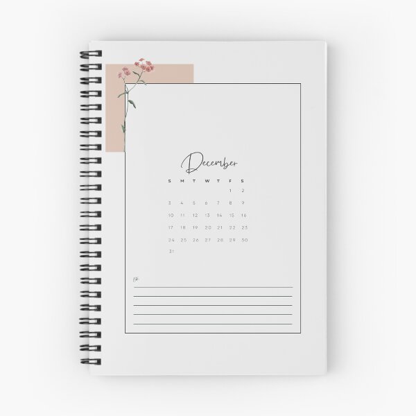 Item preview, 2023 Minimalistic Floral Aesthetic December Printable Calendar, A4 Monthly Calendar Starting on Sunday designed and sold by Levated.
