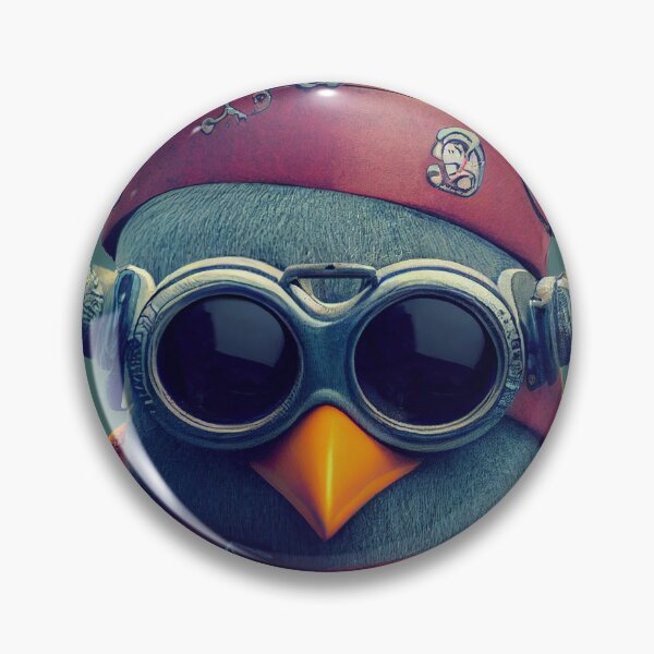 Item preview, The Cyberpunk Pirate Stork: An Anthropomorphic, Tiny, and Cute Cybernetic Adventurer designed and sold by MimozaStudio.