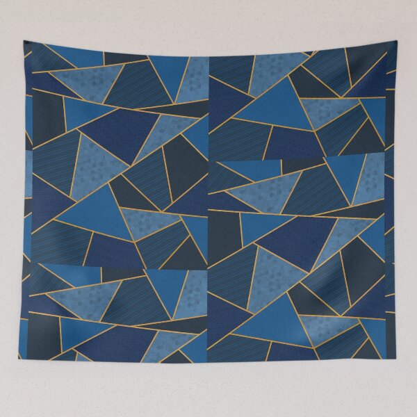 Item preview, Geometrical Pattern Design- Blue designed and sold by Artsbykk.