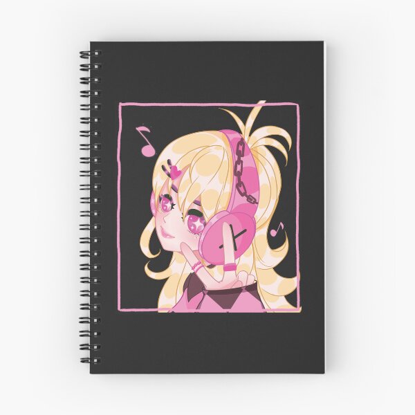 Item preview, happy pink girl with her big headphone designed and sold by KuKaKiiz.