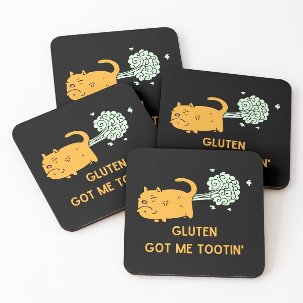 Item preview, Gluten Got Me Tootin' Cat designed and sold by GoodMoodFood.
