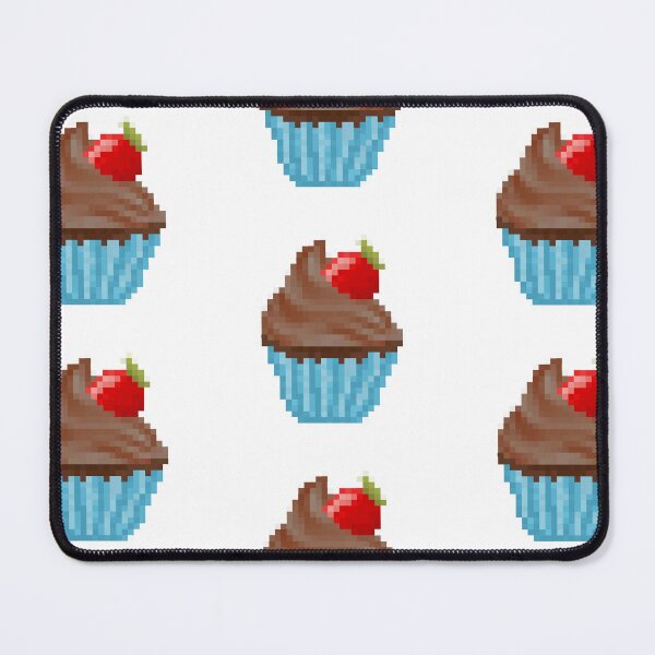 Item preview, Retro Pixel Chocolate Strawberry Frosted Cupcakes designed and sold by 8BitTrip.
