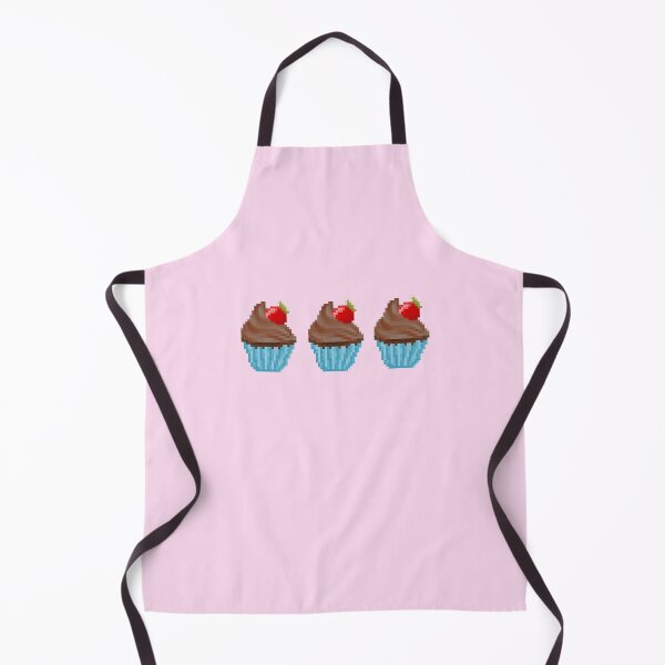 Item preview, Retro Pixel Chocolate Strawberry Frosted Cupcakes designed and sold by 8BitTrip.
