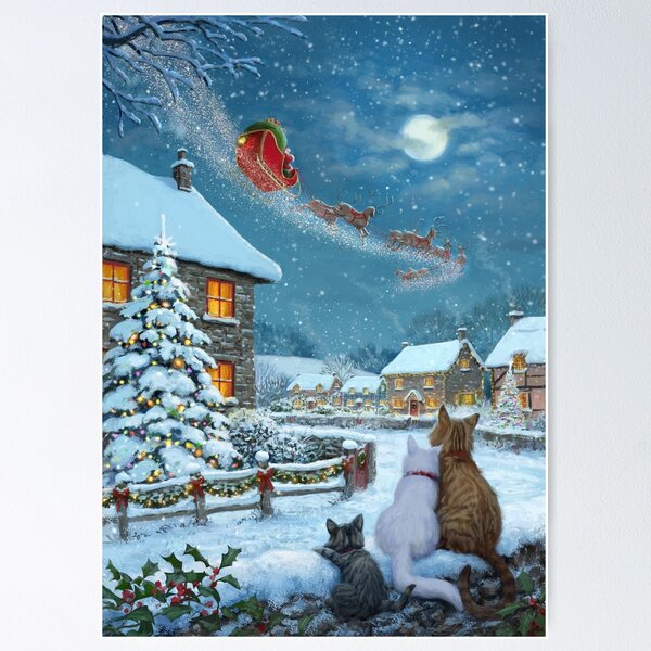 Item preview, Familia de gatos en Navidad designed and sold by Daniel Rodgers.