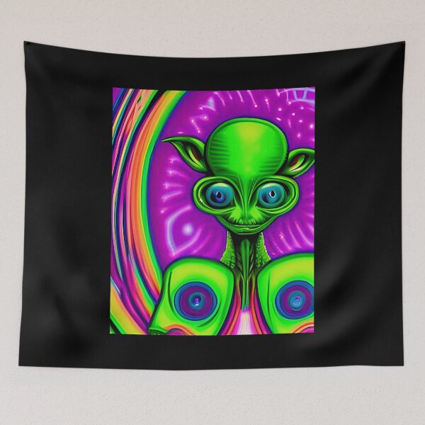 Item preview, Funny alien art. Colorful surreal alien designed and sold by Neo-Expression.