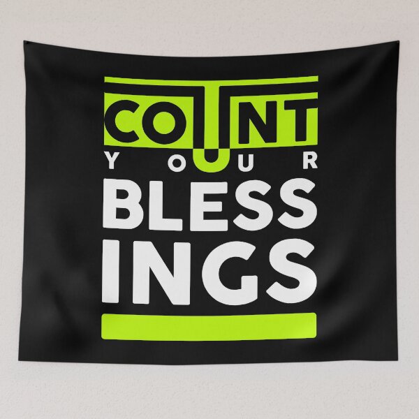 Item preview, Count Your Blessings Positive Words Quotes designed and sold by halleinstyle.