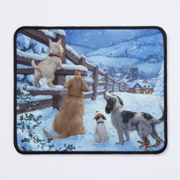 Item preview, Dogs watching Santa fly overhead designed and sold by Daniel Rodgers.