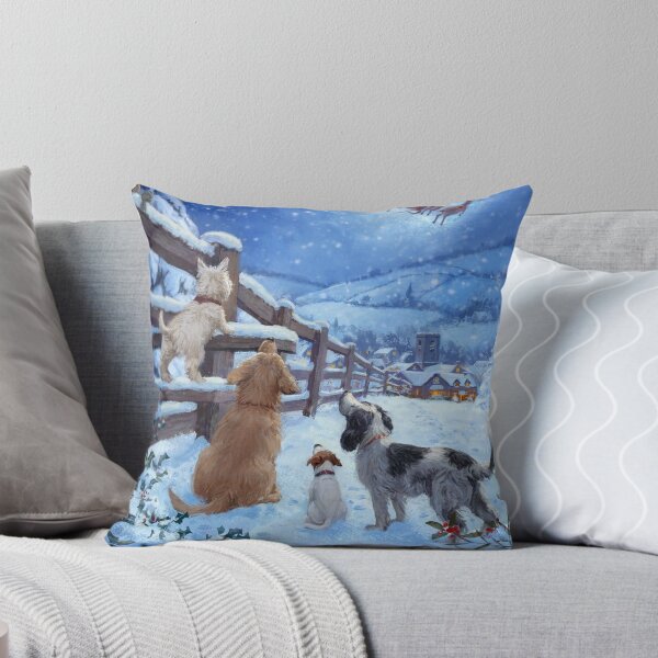 Item preview, Dogs watching Santa fly overhead designed and sold by Daniel Rodgers.