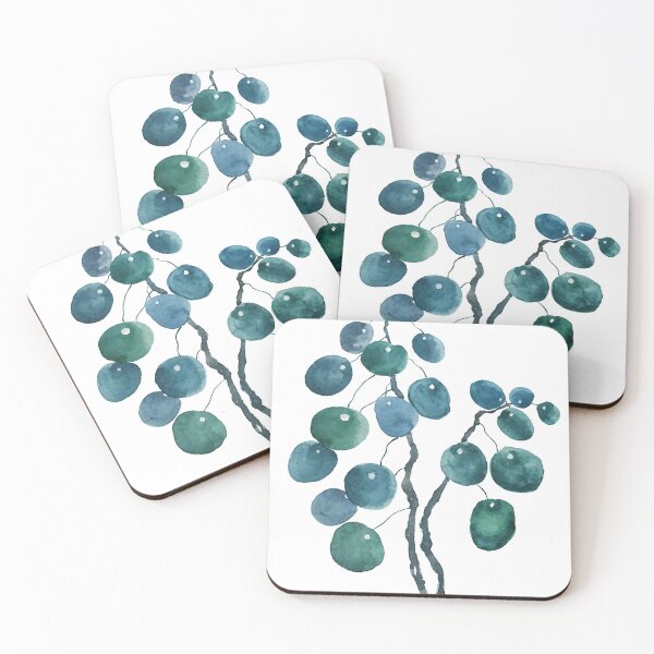 Item preview, hand painted Chinese Money Plant watercolor  designed and sold by SelenePaintings .