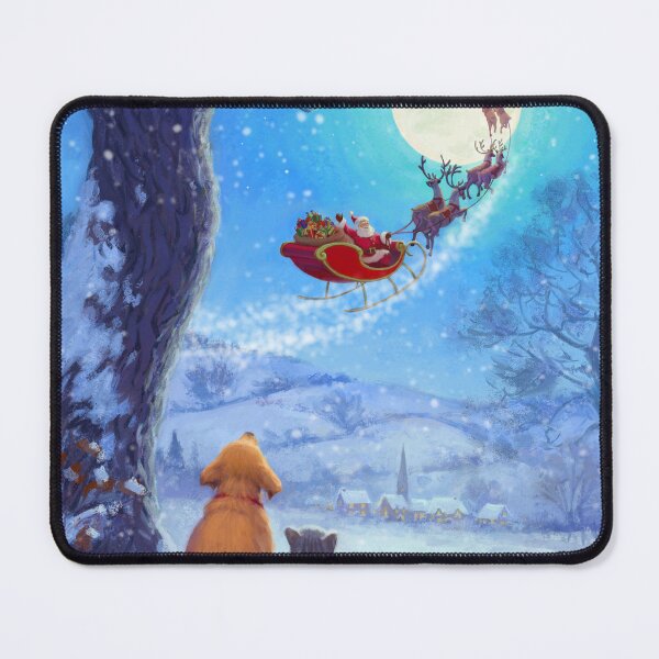 Item preview, Cats and dogs watching Santa fly overhead designed and sold by Daniel Rodgers.