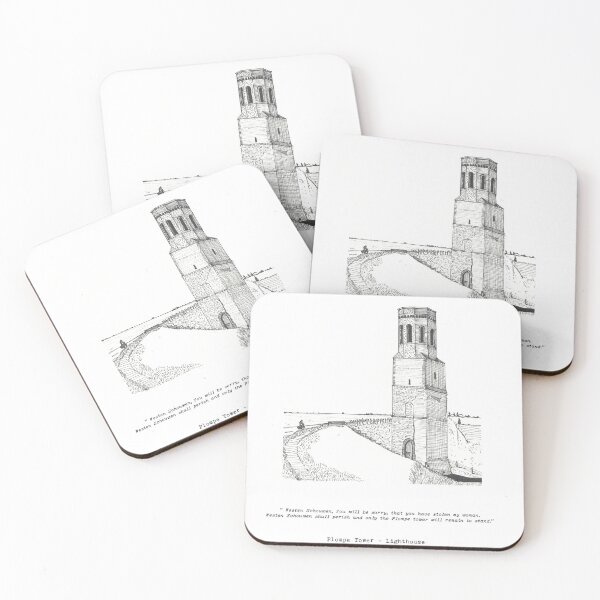 Item preview, Plompe Tower Lighthouse Netherlands Plompe Toren Pen and Ink Illustration designed and sold by Wall-Art-Sketch.
