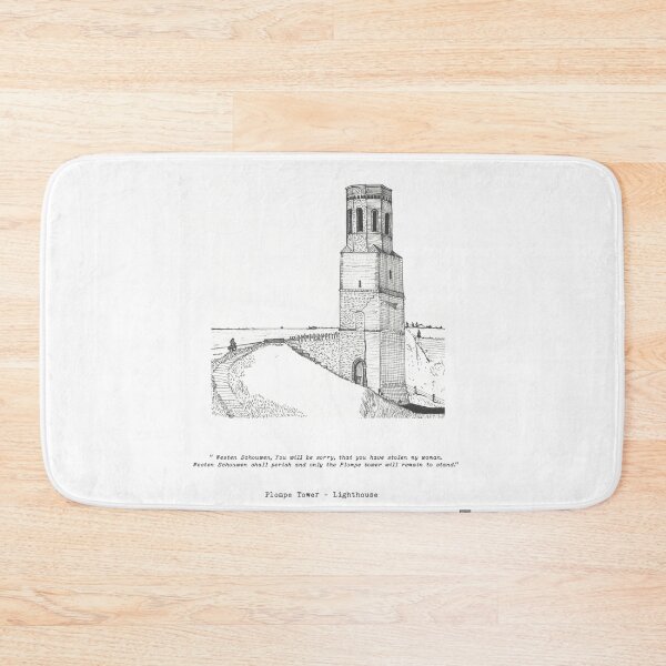 Item preview, Plompe Tower Lighthouse Netherlands Plompe Toren Pen and Ink Illustration designed and sold by Wall-Art-Sketch.