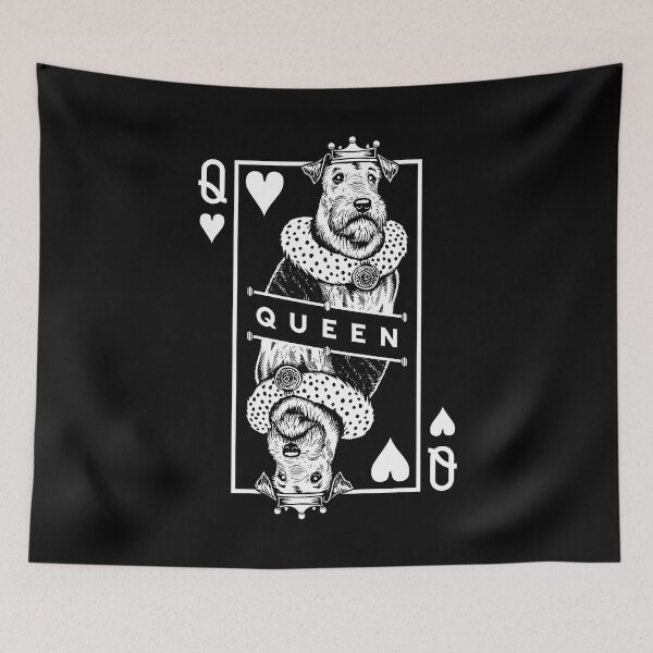 Item preview, Airedale Terrier Queen Of Hearts Funny Dog Lover Pop Art designed and sold by GrandeDuc.