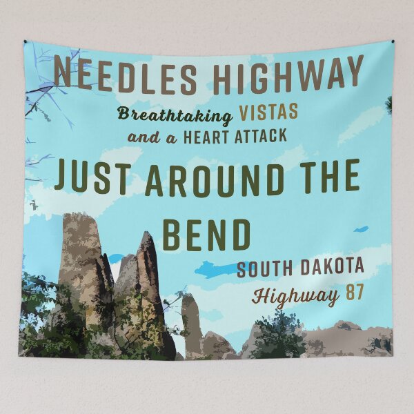 Item preview, Needles Highway South Dakota Retro Travel designed and sold by CarlyNorris.