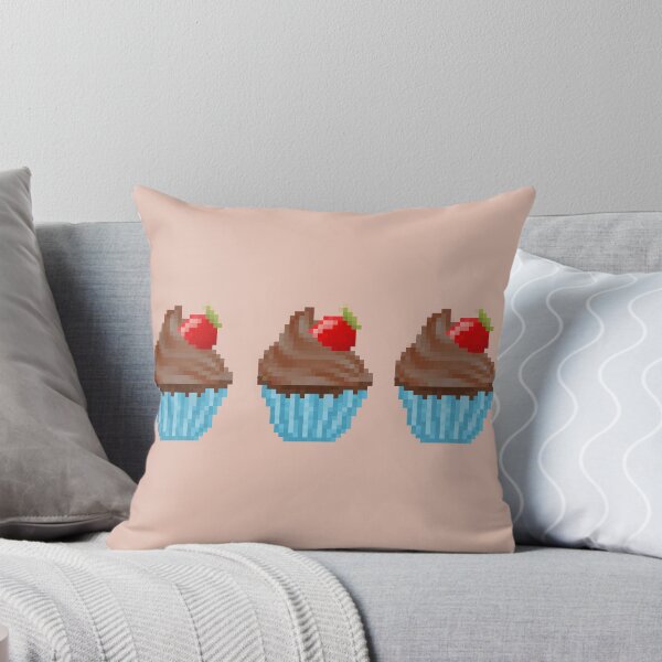 Item preview, Retro Pixel Chocolate Strawberry Frosted Cupcakes designed and sold by 8BitTrip.