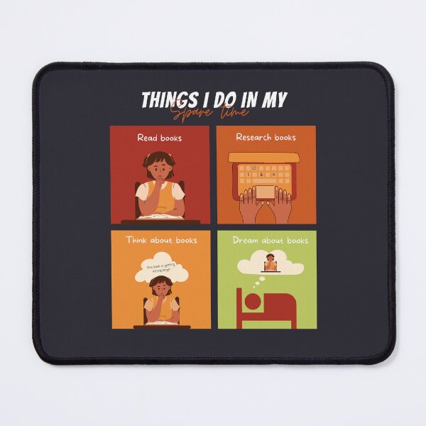 Item preview, THINGS I DO IN MY SPARE TIME FOR BOOKNERDS, BOOKOBESSED designed and sold by The Bookworm Store.