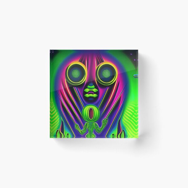 Item preview, Funny alien art. Colorful surreal alien designed and sold by Neo-Expression.