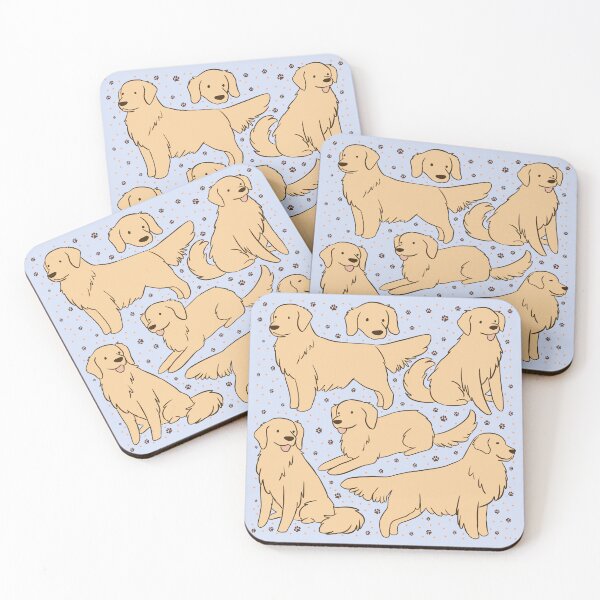 Item preview, Golden retriever cute pattern illustration  designed and sold by Yarafantasyart.
