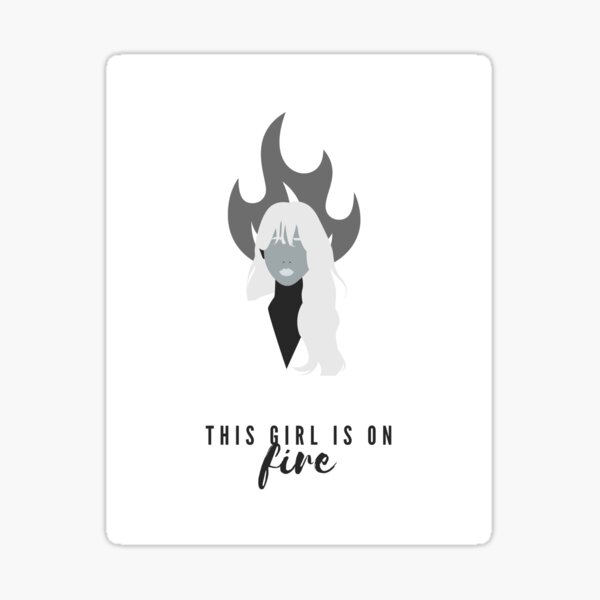 "This Girl Is On Fire Firery Crown" Sticker for Sale by JakNJill