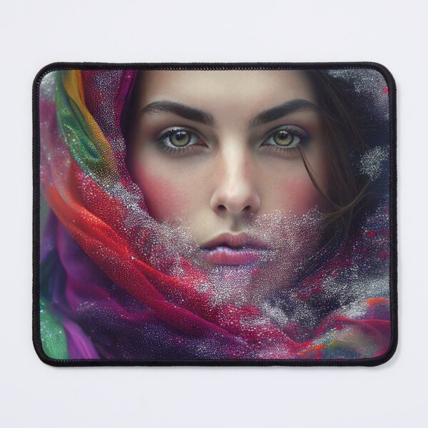 Item preview, Portrait of a beautiful woman under the snowflakes - poster designed and sold by Bird Design.