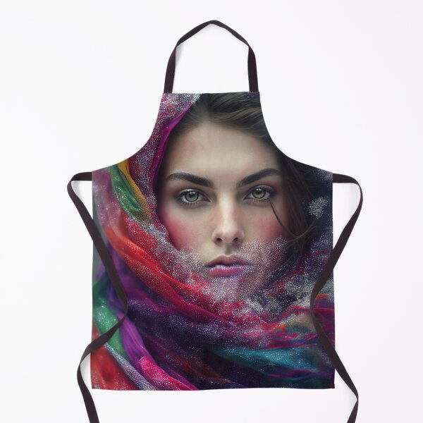Item preview, Retrato de una bella mujer bajo los copos de nieve - póster designed and sold by Bird Design.