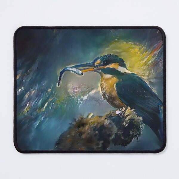 Item preview, Kingfisher and fish designed and sold by WildBirdArt.