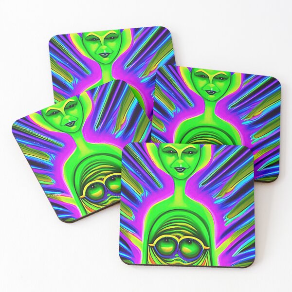 Item preview, Funny alien art. Colorful surreal alien designed and sold by Neo-Expression.