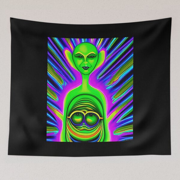 Item preview, Funny alien art. Colorful surreal alien designed and sold by Neo-Expression.