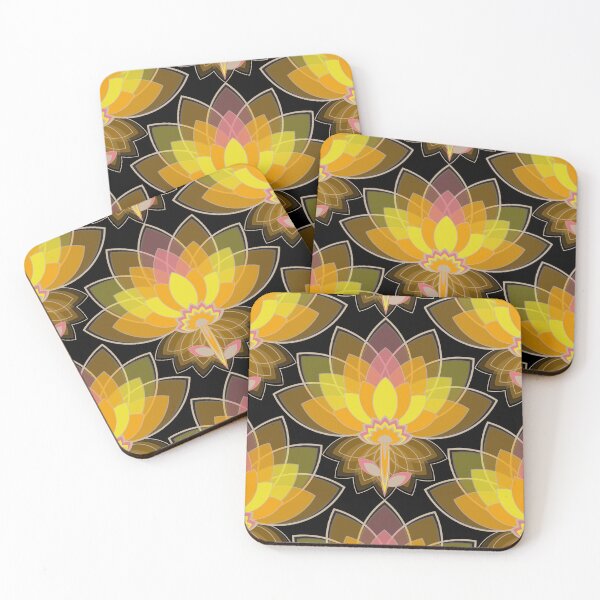 Item preview, Lotus flower on black background designed and sold by starseedgems.