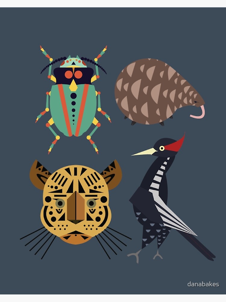 "MidCentury Modern Endangered Animals " Photographic Print by