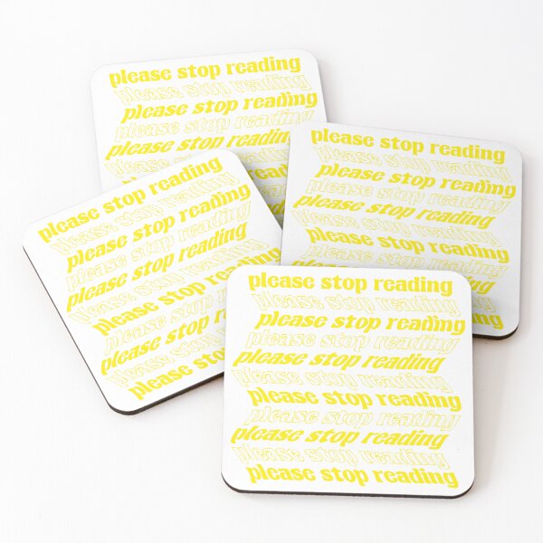 Item preview, Please Stop reading yellow Wavy Text designed and sold by CheekyLuis.