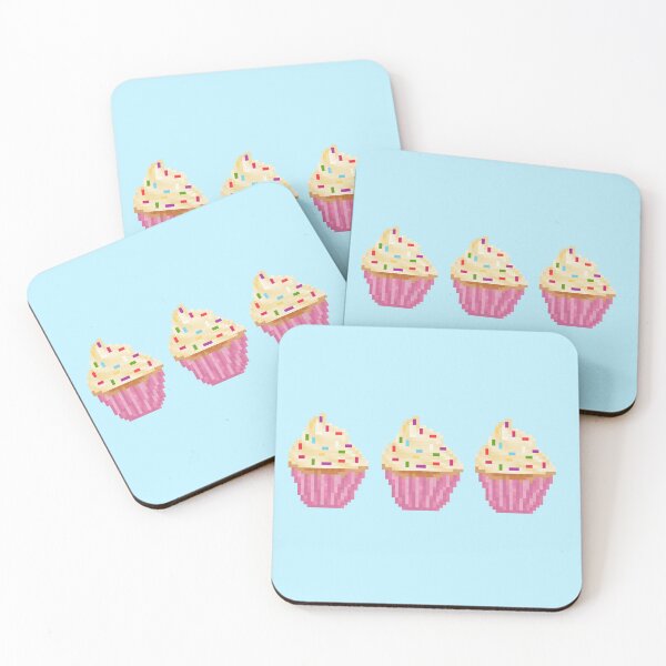 Artikelvorschau, Retro Pixel Vanilla Sprinkles Frosted Cupcakes entworfen und verkauft von 8BitTrip.