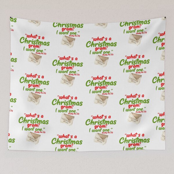 Aperçu de l'œuvre Qu'est-ce qu'un gramme de Noël ? J'en veux un -Buddy l'elfe, elfe créée et vendue par Sticker Up.